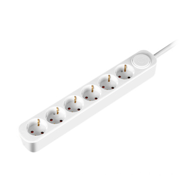 Deutscher Schuko-Plug, 6-Outlet-Netzstecker, weiblicher Netzstopfen